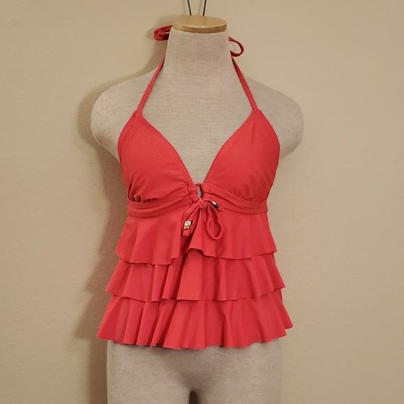 Catalina Other - Catalina pink ruffle tankini M 8-10